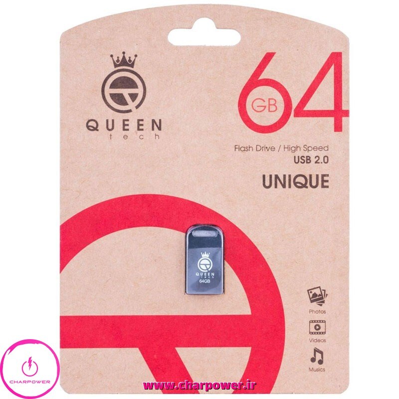  قیمت فلش مموری کویین تک Queen Tech مدل Unique ظرفیت 64 گیگابایت 