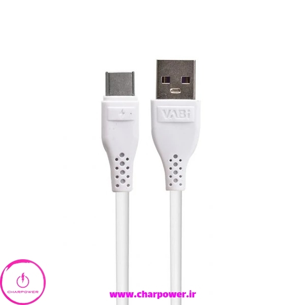  کابل پاوربانکی USB-A به Type-C طول 25 سانتی متر وابی Vabi مدل CA27 