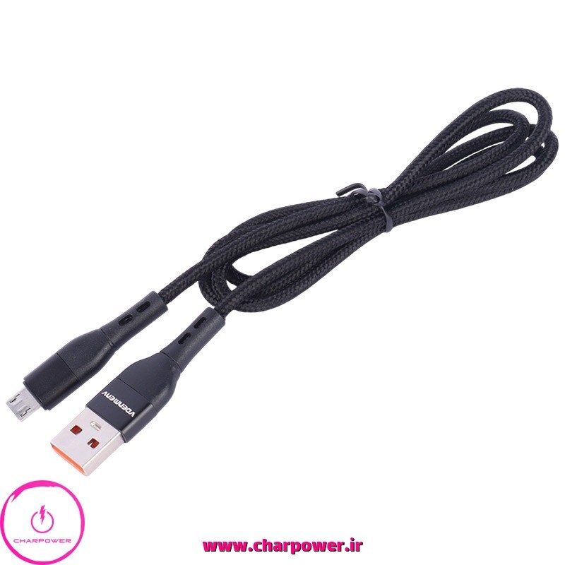 کابل شارژ USB-A به Micro طول 90 سانتی متر دنمن Denmen مدل D60V جریان 2.4 آمپر چارپاور