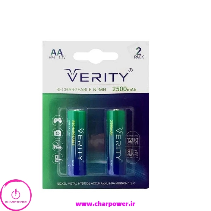 باتری قلمی قابل شارژ وریتی Verity مدل HR6