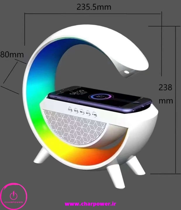 شارژر وایرلس اسپیکر بلوتوثی چراغ خواب BT-2301