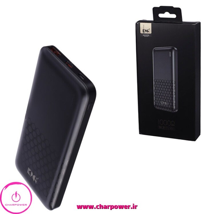 پاوربانک کی پی جی KPG مدل KP-03 ظرفیت 10000 توان 20 وات