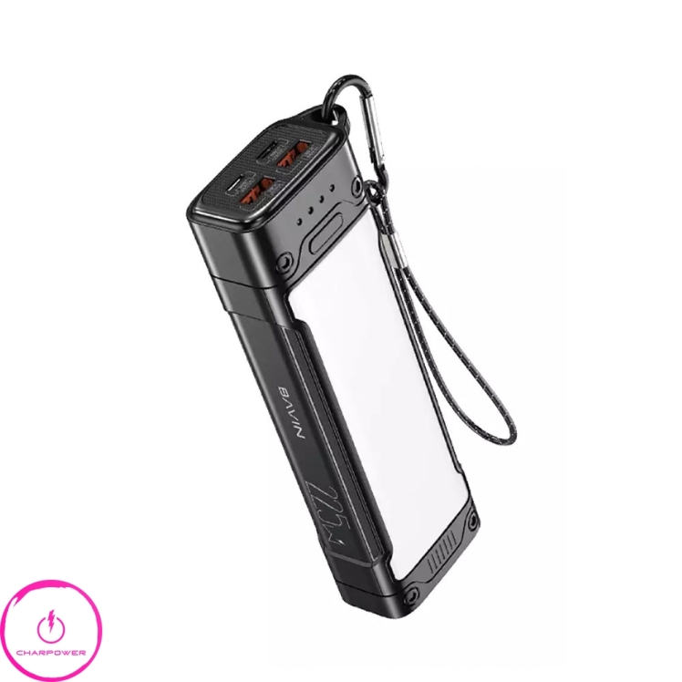 پاوربانک چراغ قوه دار باوین Bavin مدل Y-PC1002 ظرفیت 20000