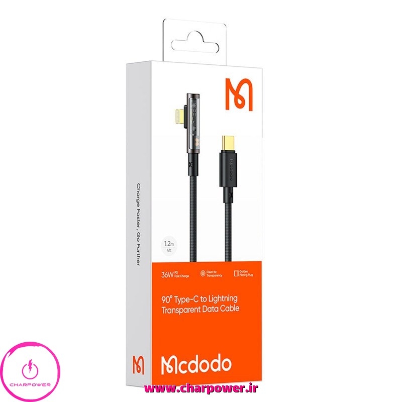  کابل شارژ ( یکسر Type-C (L به Lightning طول 120 سانتی متر مک دودو Mcdodo مدل ca-3390 توان 36 وات چارپاور 