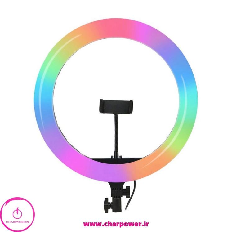 رینگ لایت 14 اینچ RGB مدل MJ36 توان 25 وات