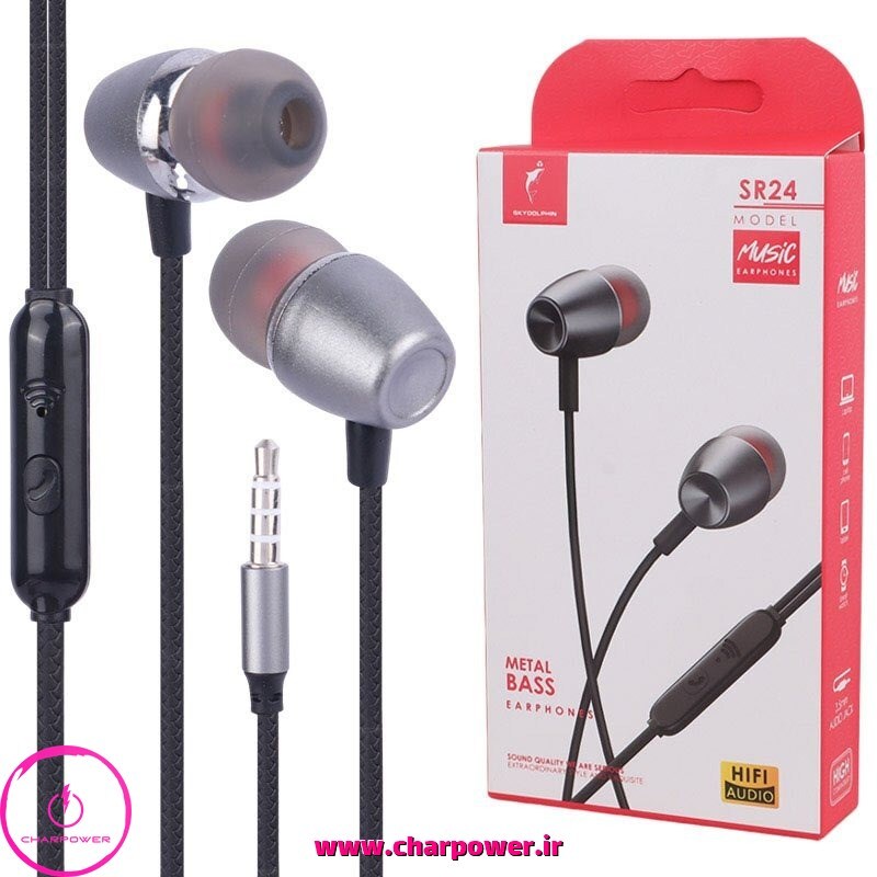  هندزفری سیمی جک 3.5 میلی‌متری اسکای دلفین Sky Dolphin مدل SR24 