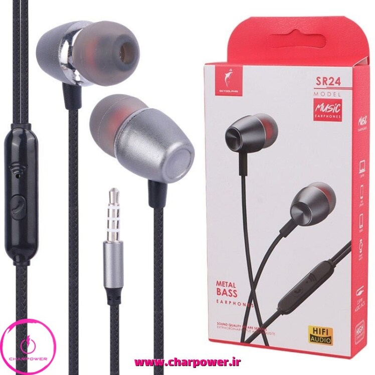 هندزفری سیمی جک 3.5 میلیمتری اسکای دلفین Sky Dolphin مدل SR24