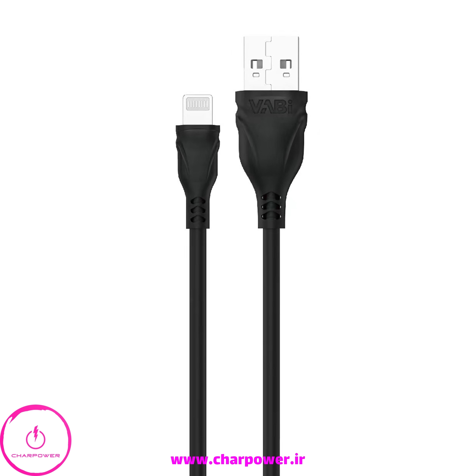  خرید کابل شارژ USB-A به Lightning طول 100 سانتی متر وابی Vabi مدل CA14 جریان 2.4 آمپر 