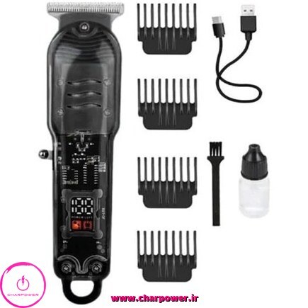 ماشین اصلاح شارژی با بدنه شفاف مدل MR-113