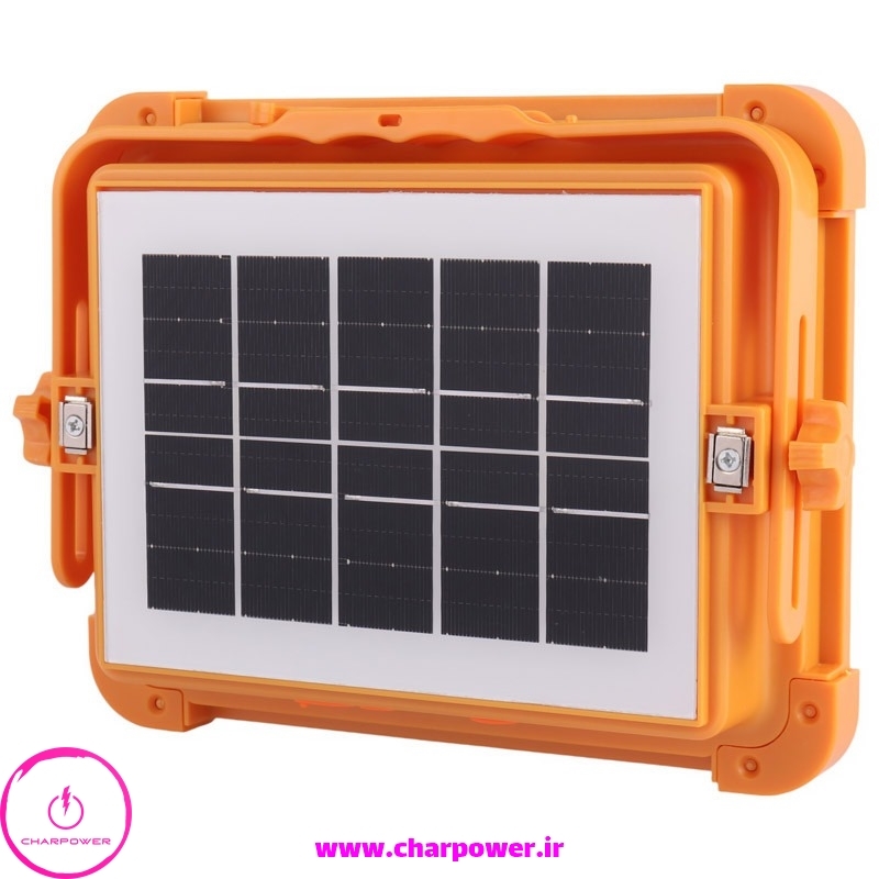  خرید پاوربانک خورشیدی و پروژکتور سیار شارژی Solar LED Light ظرفیت 12000 میلی آمپر 