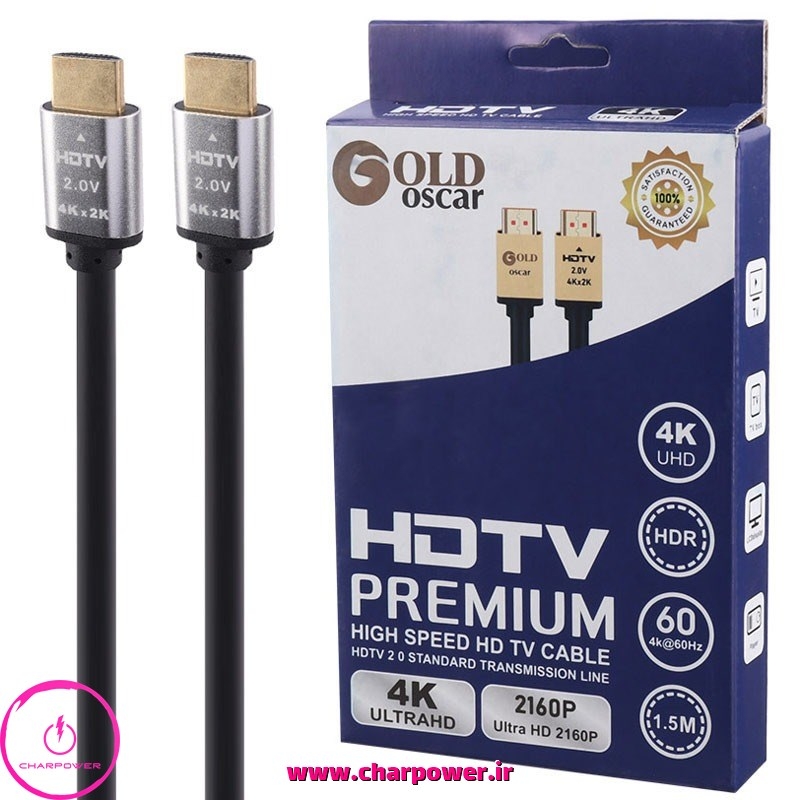  کابل HDMI گلد اسکار Gold Oskar مدل 4K طول 1.5 متر 
