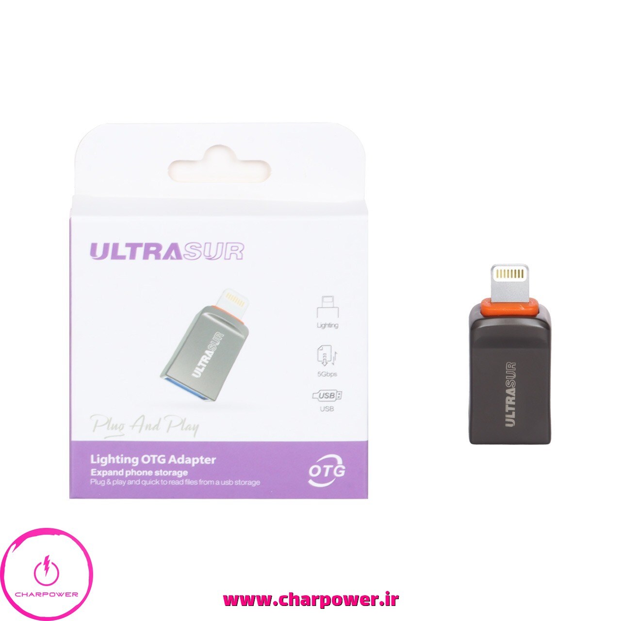  مبدل USB-A به Lightning مدل Ultrasur 
