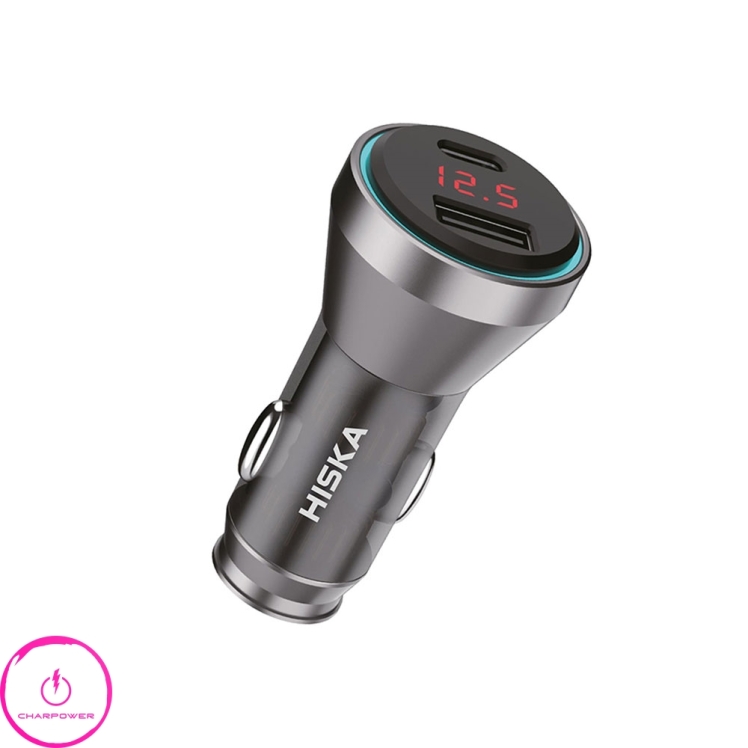شارژر فندکی فست شارژ هیسکا Hiska مدل HCC-319 توان 43 وات