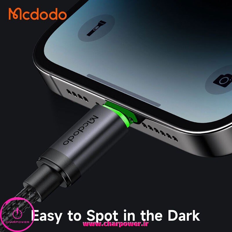  فروش کابل شارژ USB-A به Lightning طول 100 سانتی متر مک دودو Mcdodo مدل CA-2030 جریان 3 آمپر 
