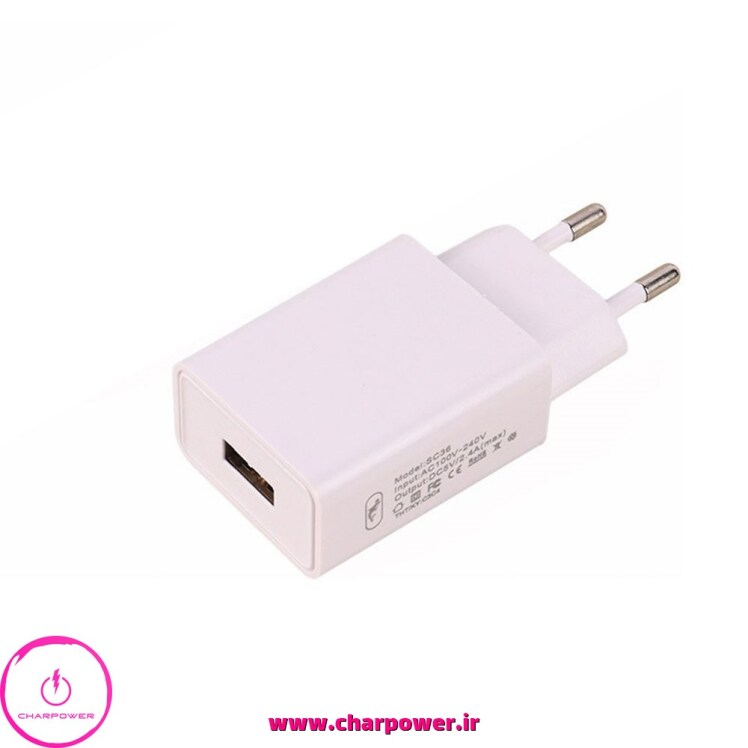 شارژر دیواری اسکای دلفین Sky dolphin مدل SC36T توان 12 وات