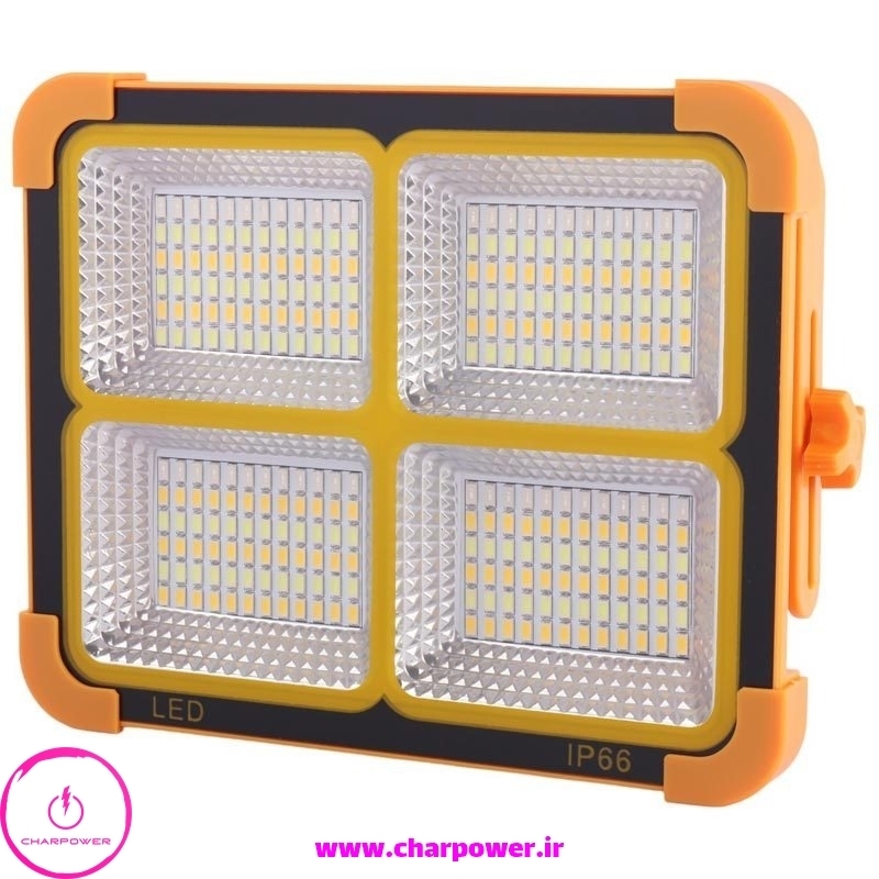  پاوربانک خورشیدی و پروژکتور سیار شارژی Solar LED Light ظرفیت 12000 میلی آمپر 