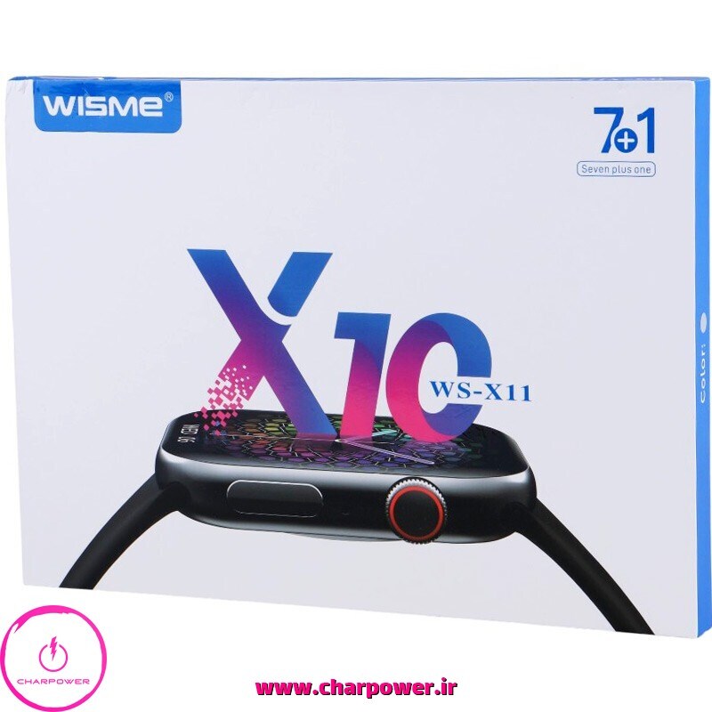  ساعت هوشمند ویسمی Wisme مدل X10 WS-X11 + هفت بند اضافه چارپاور 