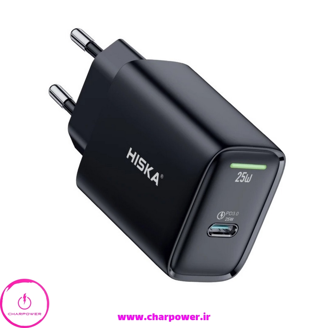  قیمت شارژر Gan دیواری هیسکا Hiska مدل H-106GAN توان 25 وات 