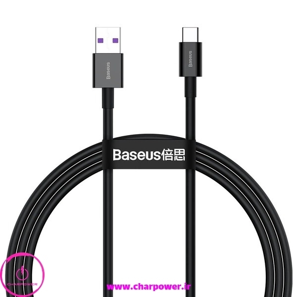  خرید کابل شارژ USB-A به Type-C طول 200 سانتی متر باسئوس Baseus مدل CATYS-A01 توان 66 وات 