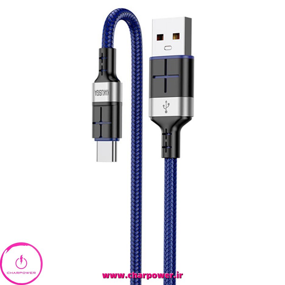  کابل شارژ USB-A به Type-C طول 1.2 متر کاکوسیگا Kakusiga مدل KSC-696 جریان 3 آمپر چارپاور 