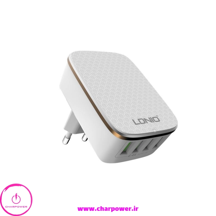 شارژر دیواری الدینیو LDNIO مدل A4404 توان 12 وات