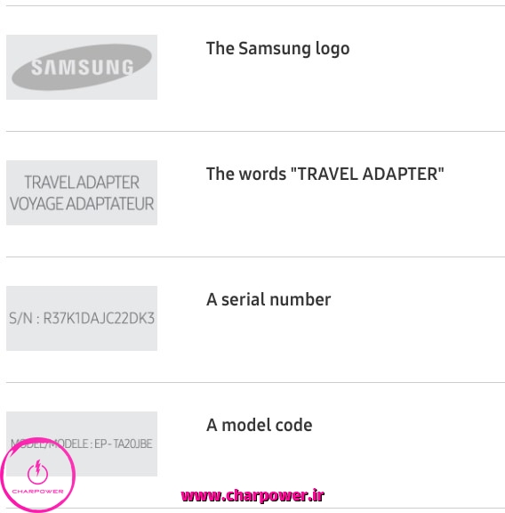 authenticity of Samsung charger
