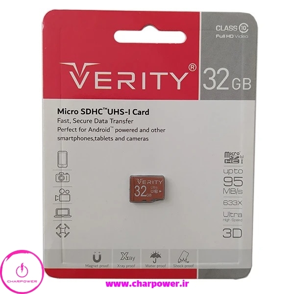  خرید کارت حافظه رم میکرو 32 گیگ وریتی Verity مدل Micro SD 