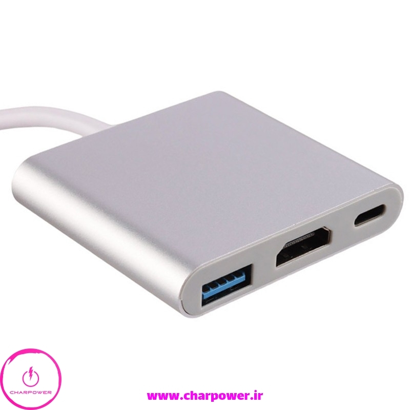  خرید کابل انتقال تصویر Type-C به HDMI/USB 3.0/ Type-C (PD) 