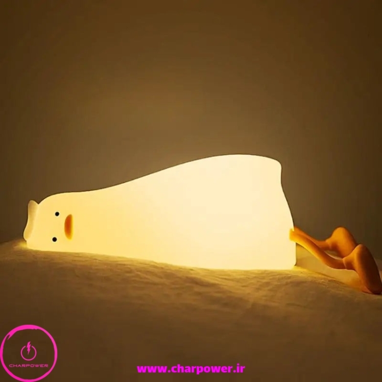 خرید چراغ خواب سیلیکونی لمسی اردک خسته