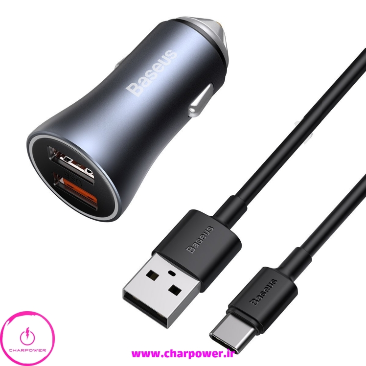 شارژر فندکی فست شارژ باسئوس Baseus مدل CCJDZ-U توان 40 وات