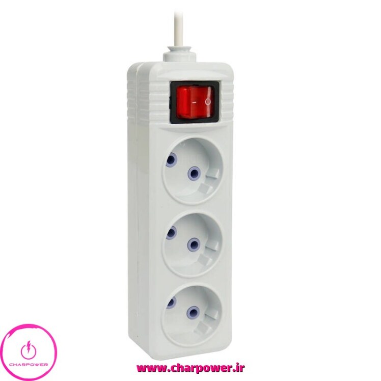 چندراهی برق 3 خانه پیکو الکتریک با کابل 1.7 متری