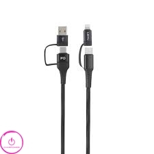 کابل شارژ USB A/Type-C به Type-C/Lightning طول 100 سانتی متر لیتو Leitu مدل LD-7