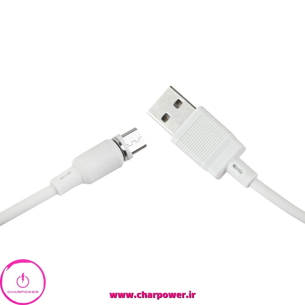  کابل شارژ مگنتی USB به Micro USB ایکس او XO طول 100 سانتی متر مدل NB187 جریان 2.1 آمپر چارپاور 