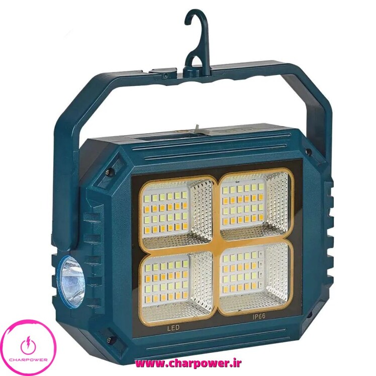 پاوربانک و پروژکتور خورشیدی سیار شارژی HG-D03