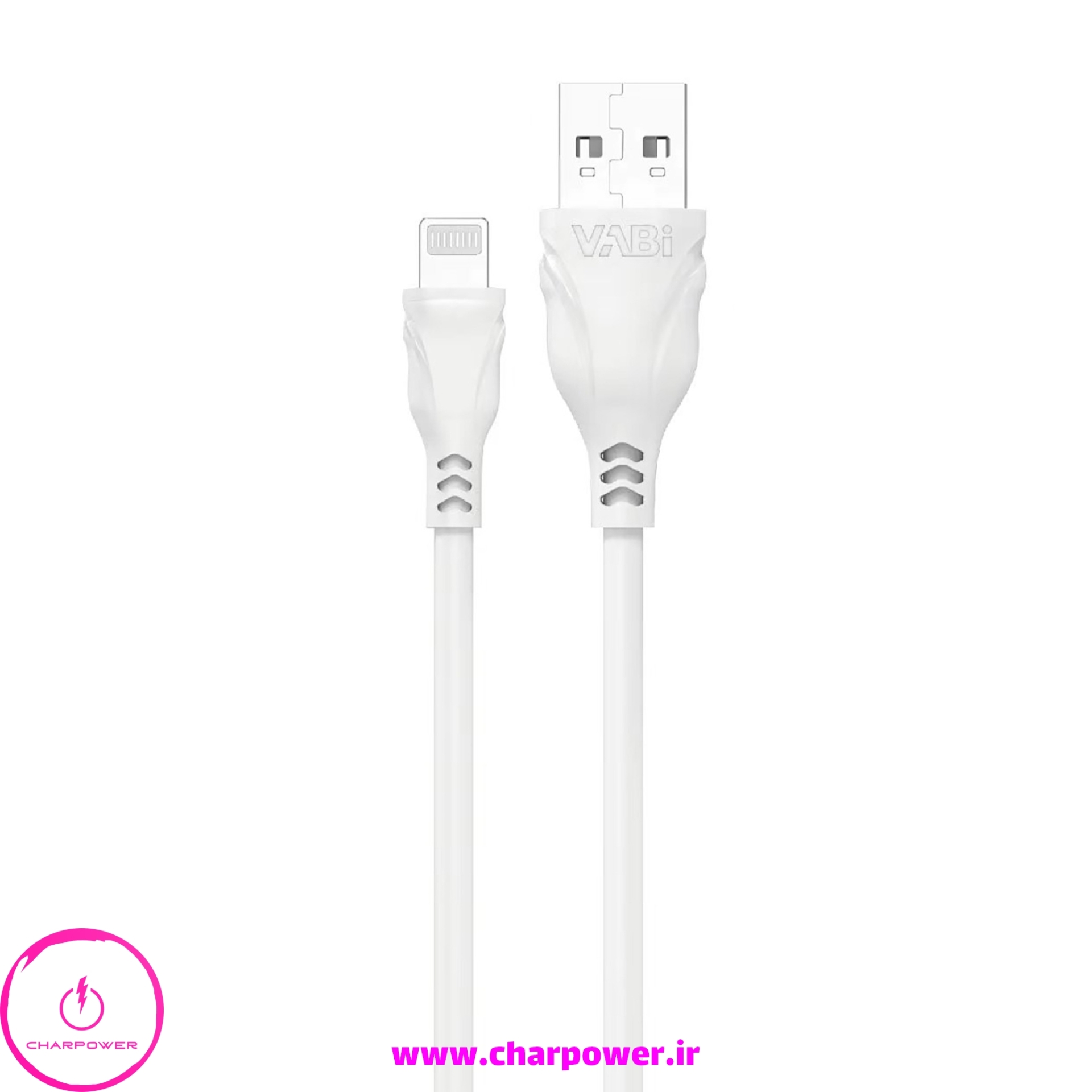  کابل شارژ USB-A به Lightning طول 100 سانتی متر وابی Vabi مدل CA14 جریان 2.4 آمپر 