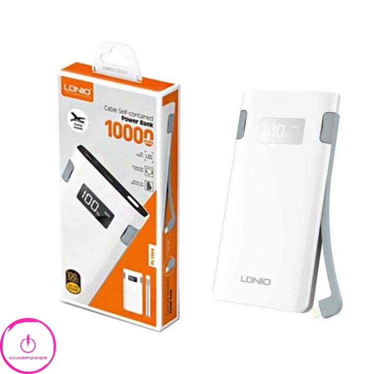 پاوربانک الدینیو LDNIO مدل PL1004 ظرفیت 10000 توان 10.5 وات