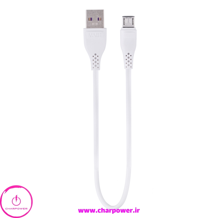 کابل پاوربانکی USB-A به Micro طول 25 سانتی متر وابی Vabi مدل CA25