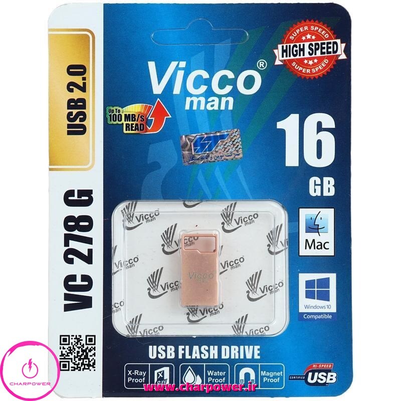  فلش مموری ویکومن ViccoMan مدل VC278 نسخه USB 2.0 ظرفیت 16 گیگابایت 