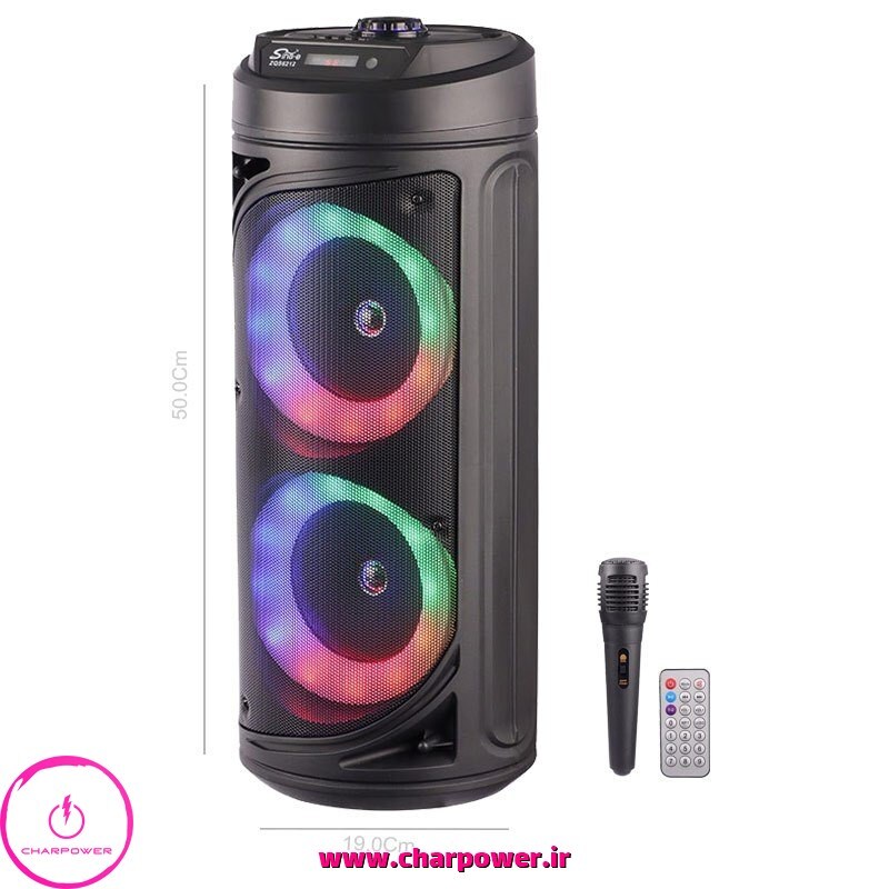 اسپیکر بلوتوثی Sing-e ZQS6212 + میکروفون و ریموت کنترل