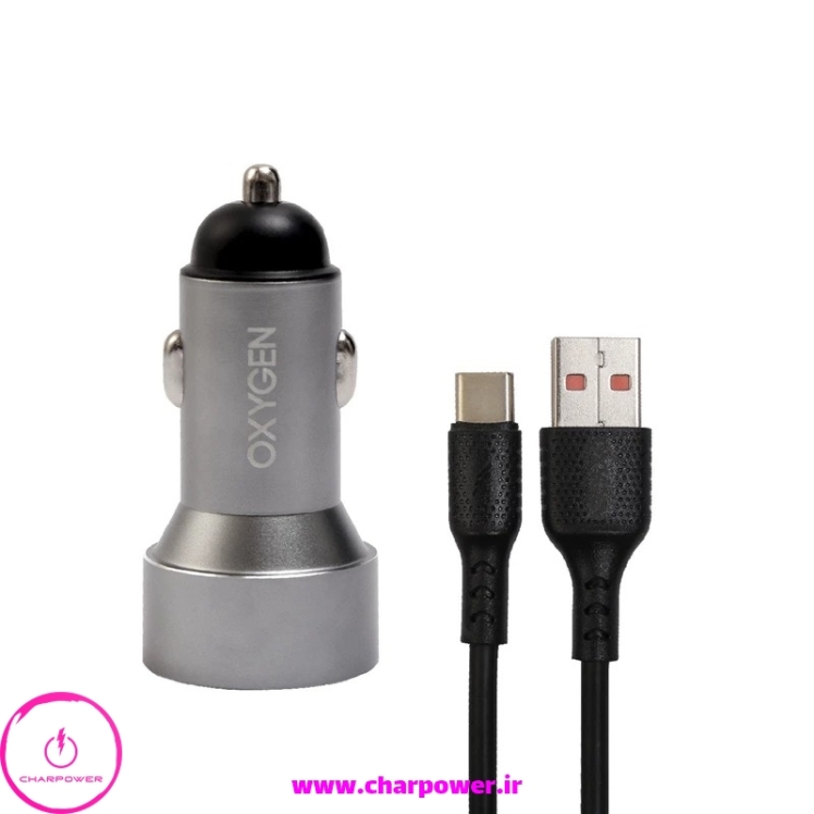شارژر فندکی فست شارژ اکسیژن Oxygen مدل ac-09 توان 18 وات