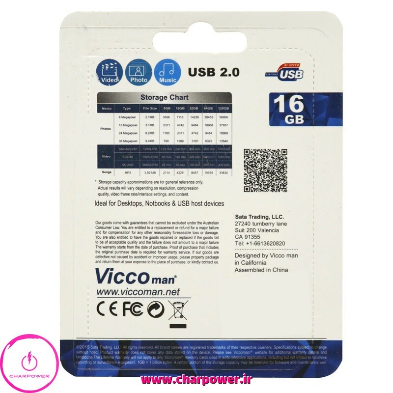  خرید فلش مموری ویکومن ViccoMan مدل VC278 نسخه USB 2.0 ظرفیت 16 گیگابایت 