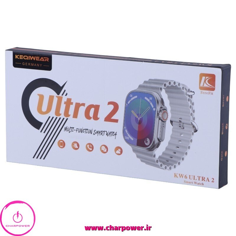  ساعت هوشمند KEQIWEAR KW6 Ultra 2 ( پشتیبانی زبان فارسی ) چارپاور 