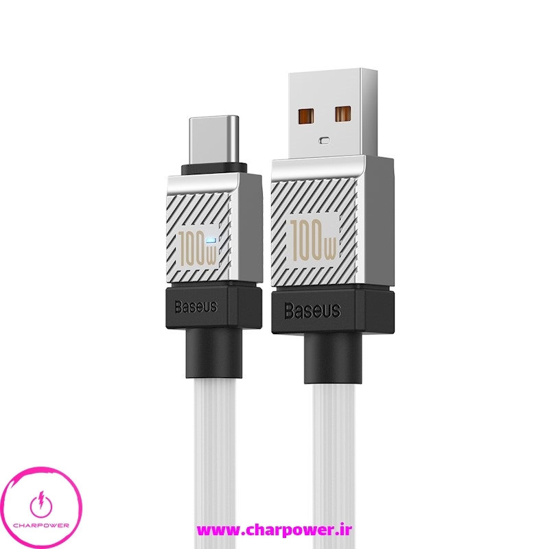  قیمت کابل شارژ USB به Type-C طول 1 متر باسئوس Baseus مدل CAKW000602 توان 100 وات 