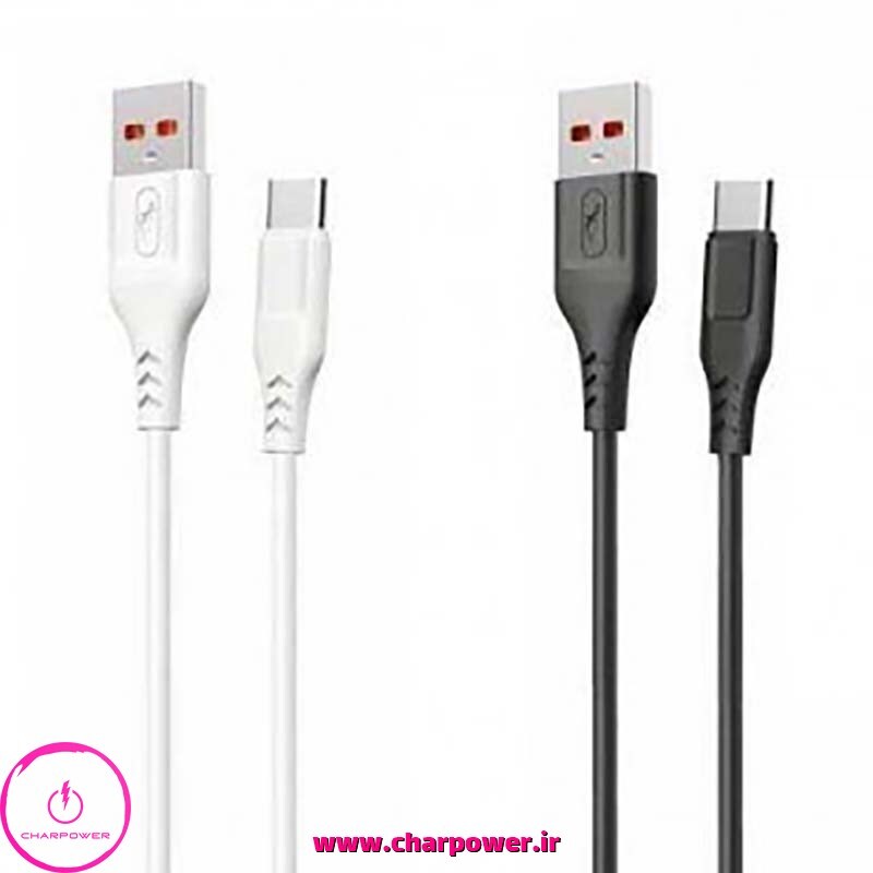  کابل شارژ USB به Type-C طول 100 سانتی متر اسکای دلفین Sky Dolphin مدل S61t جریان 2.4 آمپر 