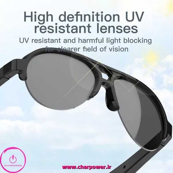  خرید عینک هوشمند اسپیکردار بلوتوثی مدل F08 