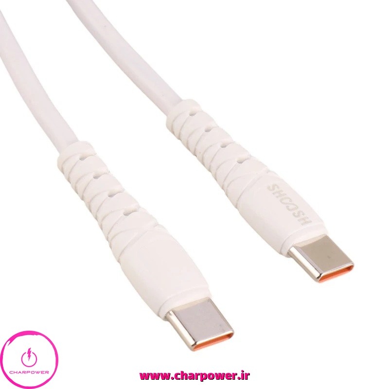  قیمت کابل شارژ Type-C به Type-C طول 110 سانتی متر شوش SHOOSH مدل SH280C جریان 6 آمپر 