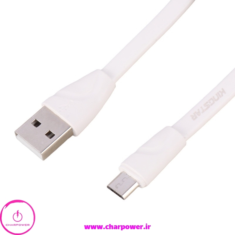  قیمت کابل شارژ USB-A به Micro طول 110 سانتی متر کینگ استار Kingstar مدل K112A جریان 2.1 آمپر 