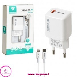 شارژر دیواری تکنیکس Tecnix مدل CHR-102-CL توان 20 وات + کابل همراه