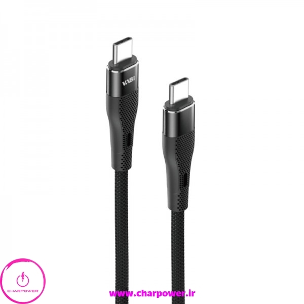 کابل شارژ Type-C به Type-C طول 100 سانتی متر وابی Vabi مدل CA59 توان 66 وات
