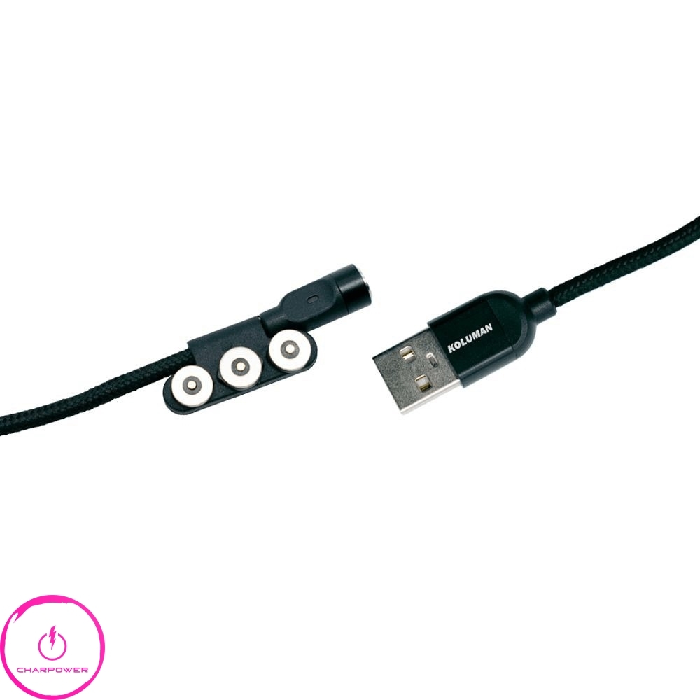 کابل شارژ USB-A به Type-C/Lightning/Micro USB طول 100 سانتی متر کلومن Koluman مدل KD-M60 